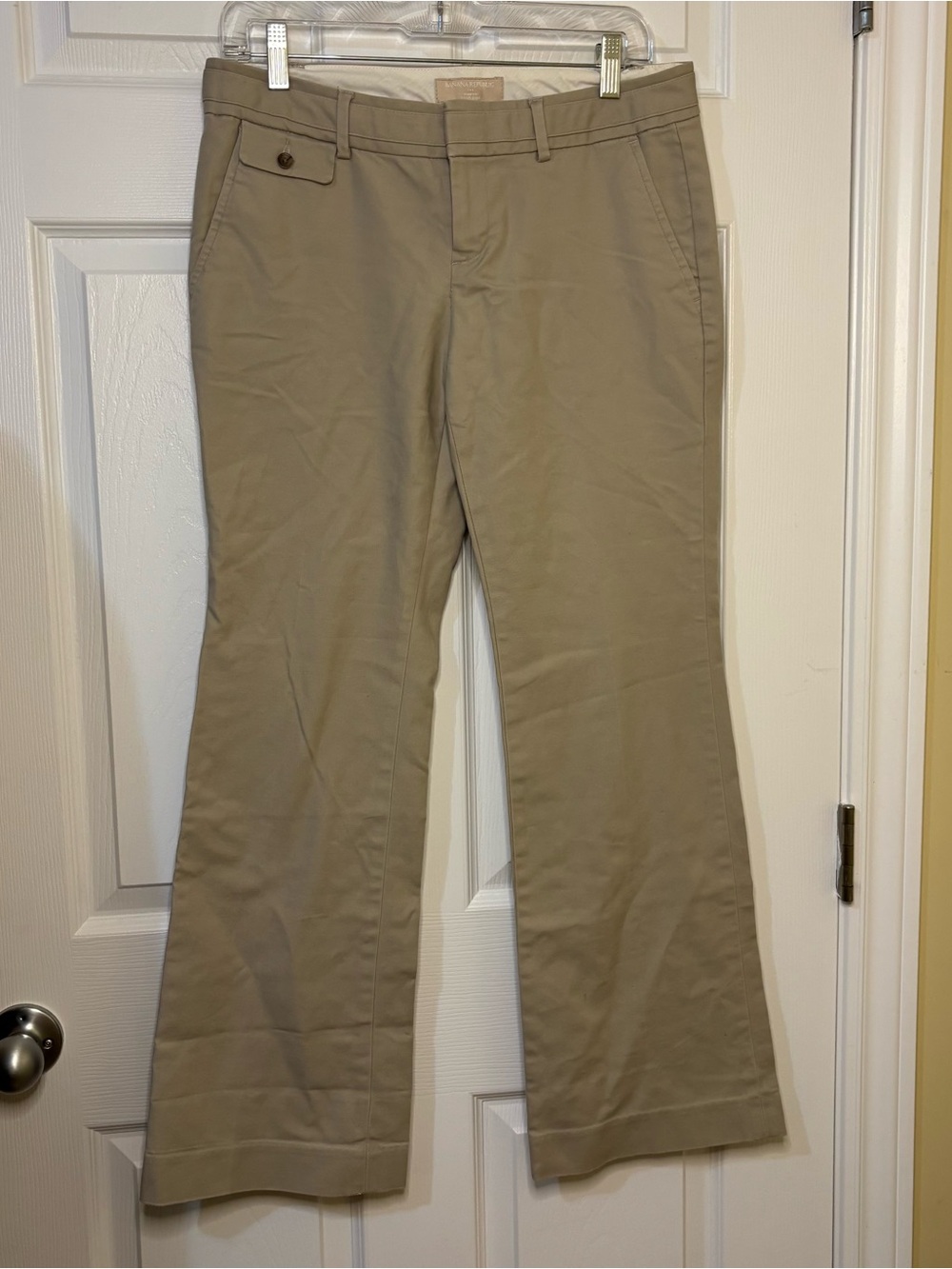 Banana Republic Khaki Wide-Leg Jeans
